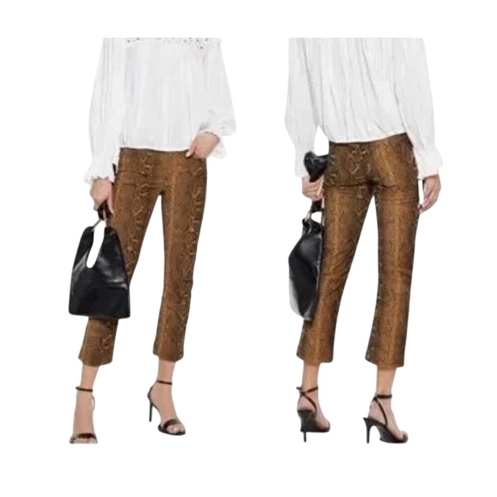 Isabel Marant Etoile Apolo Cropped Snake Print Jeans Sz 36/4